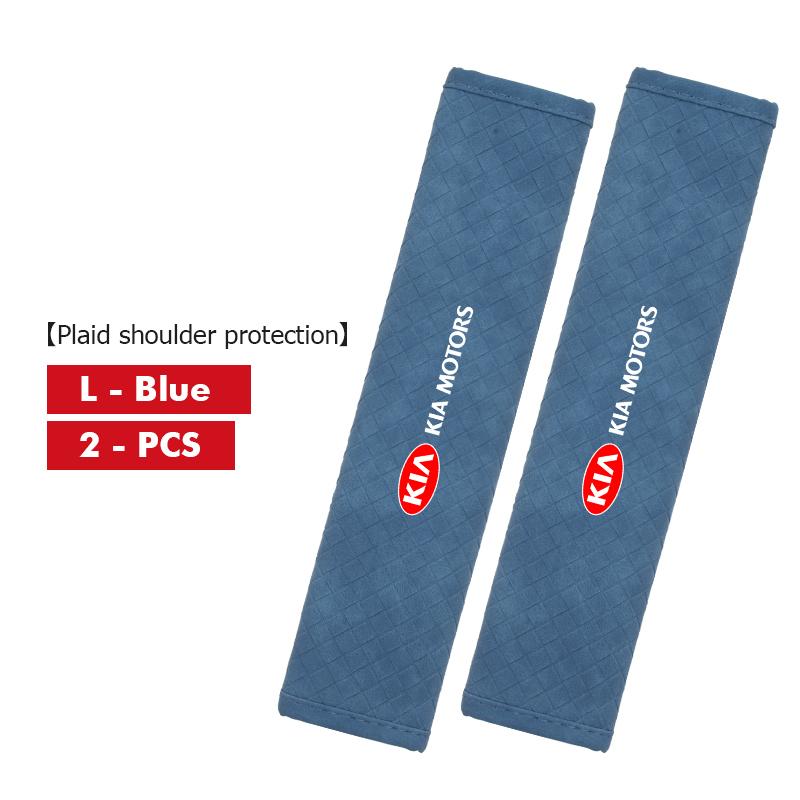 For KIA Leather Car Seat Belt Shoulder Pad Shoulder Strap Protection Pad Sorento Stinger Soul Spectra Niro Cadenza SephiaYT4