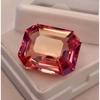 Stunning Natural Peach Morganite 22-24 Ct Emerald Cut Certified Loose Gemstone
