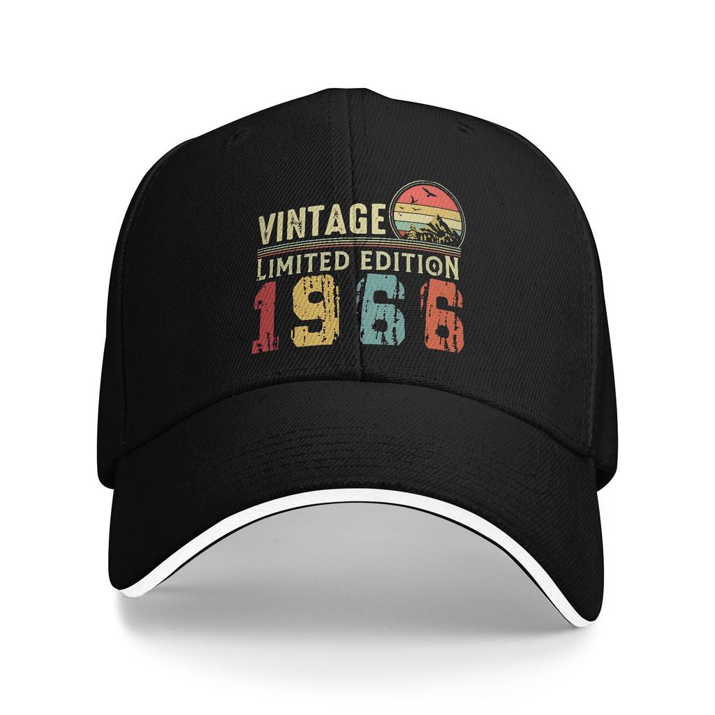 Born in 1966 vintage age 60 years old funny 60th birthday Merch Men Women Baseball Caps  Trucker Hat Fashion Formal Headwear