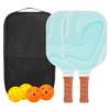 Набор ракеток для пиклбола PATIKIL, одобренная USAPA, ракетка для пиклбола с покрытием из стекловолокна и мягкой рукояткой, 2 ракетки, 4 мяча для пиклбола, 1 сумка для переноски для мужчин