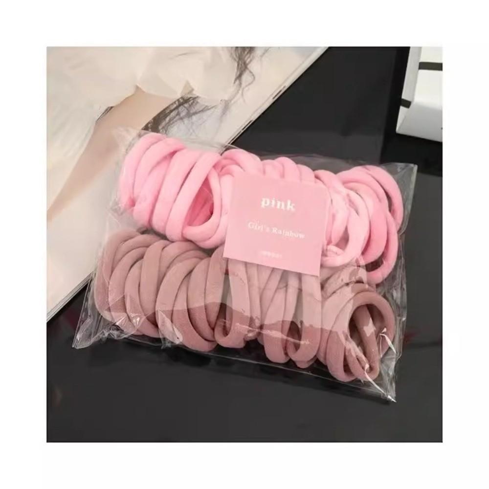 50PCS No Damage Colorful Elastic Hair Ties High Elastic Ponytail Holders New Hair Bands For Girls