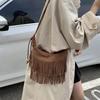 Женская сумка с кисточкой Новая женская сумка через плечо с кисточкой Модная текстура Ретро сумка-мессенджер через плечо простая сумка
