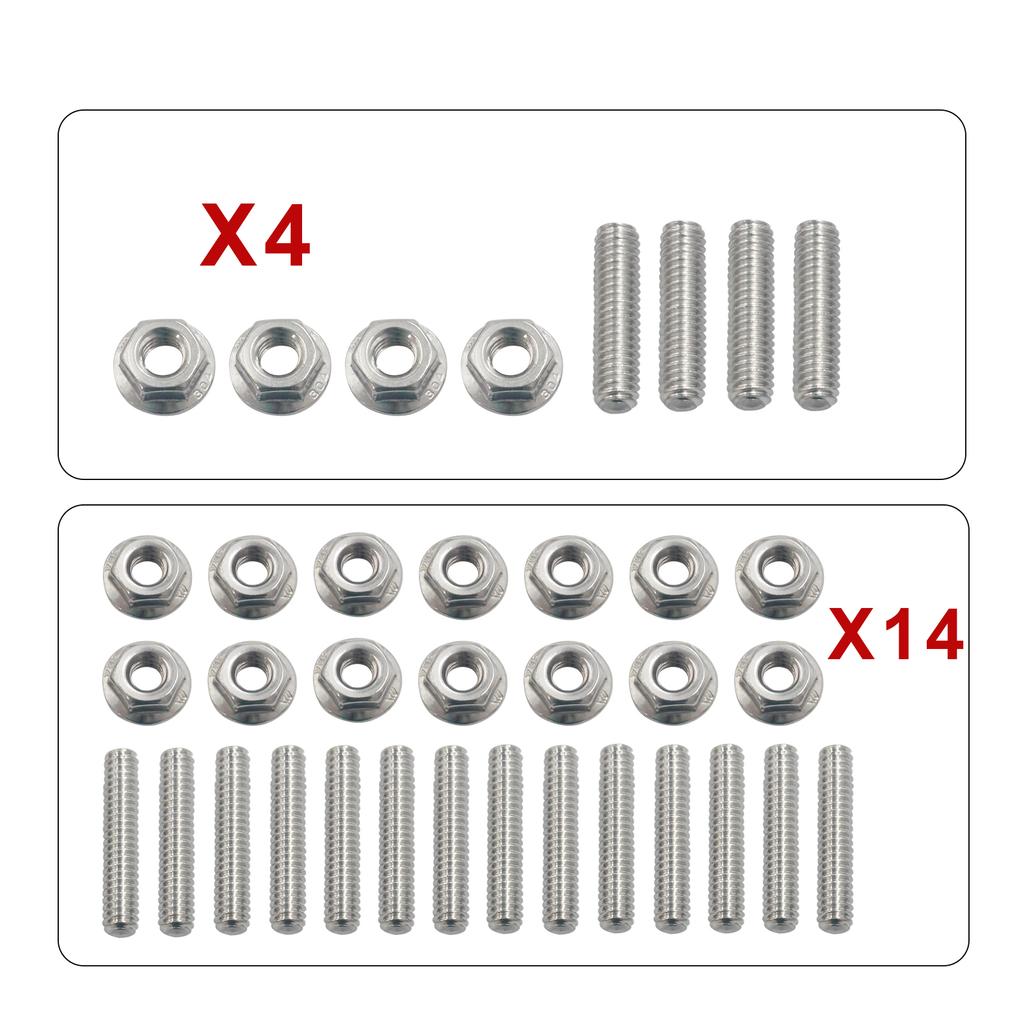 SBC OIL PAN STUD KIT BOLTS STAINLESS STEEL KIT Replacement for CHEVY 283 327 350 400 SMALL BLOCK