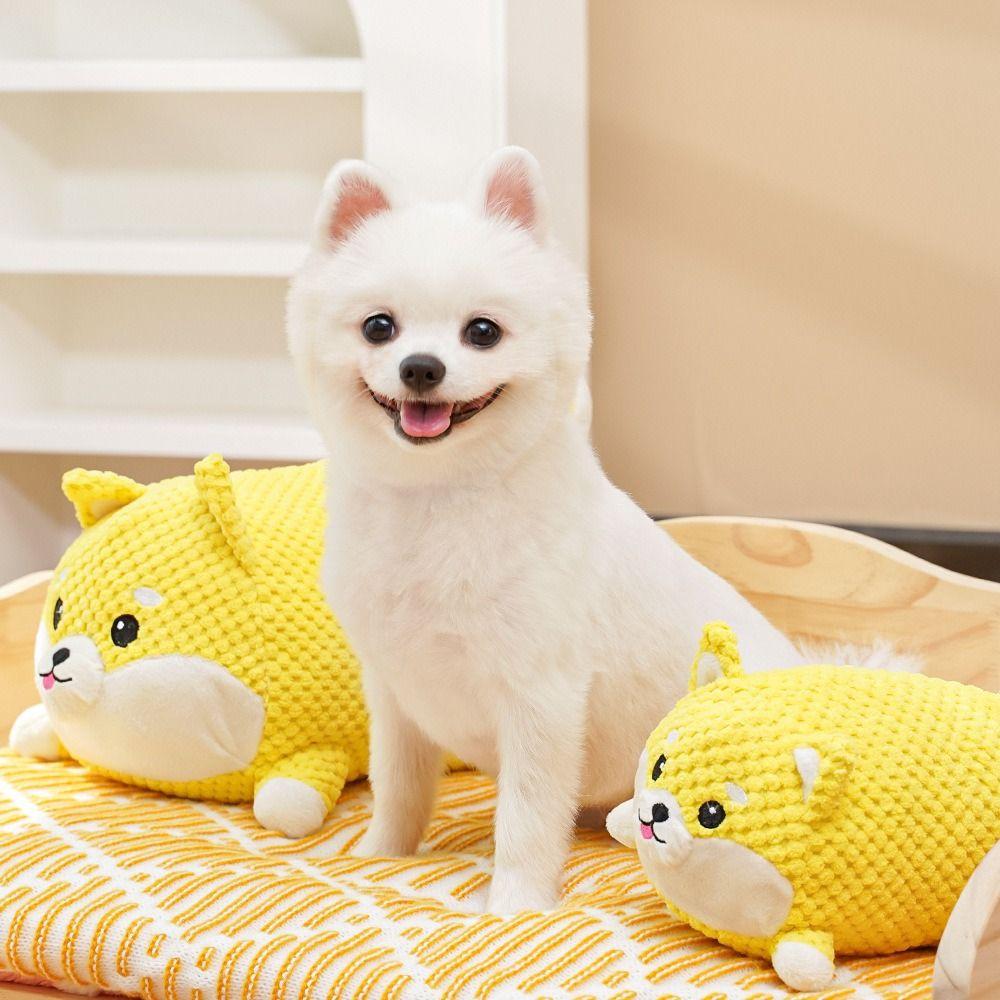 Cute Speak Up Squeaky Dog Corgi&Pig Animal Shape Pet Squeeze Sound Bite-resistant Portable Pet Chew Gift