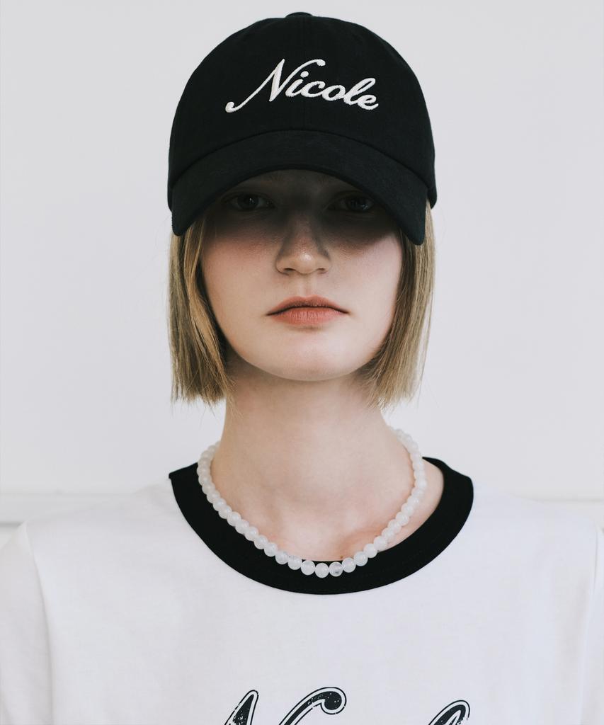 Nigaennikol Nicole Бейсболка с надписью_Черный