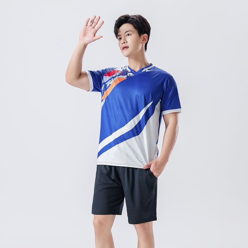 Quick Dry Badminton Sport Set Mens Short Sleeve Shirt Womens Tennis Skirt Breathable Athletic Wear
