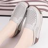 Ladies  Clogs Platform Loafers Casual Elegant Cow Leather Slippers Women White Thick Sole Shake Shoe