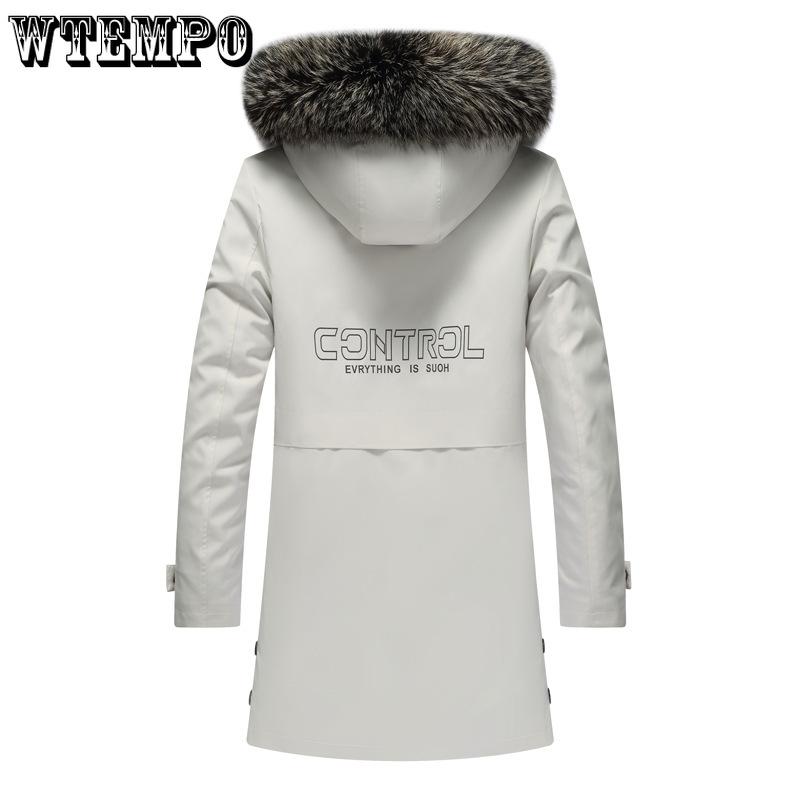 Мужская парка из меха кролика выдры с внутренней частью из искусственной кожи, утолщенное теплое меховое пальто, модное пальто