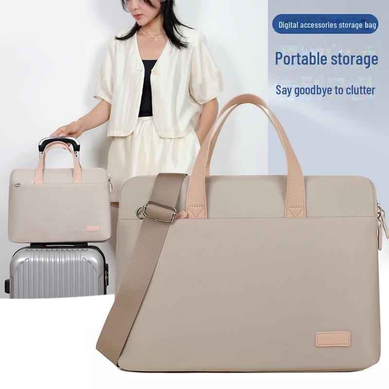 Деловая модная сумка через плечо - однотонная, вместительная сумка для ноутбука