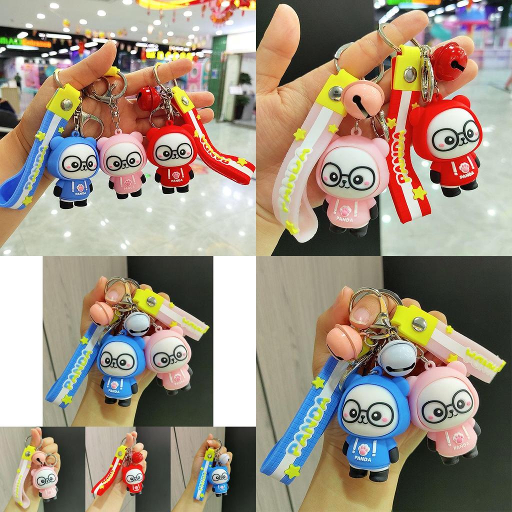 Очаровательный мультяшный брелок-худи панда милый силиконовый брелок модный подарок