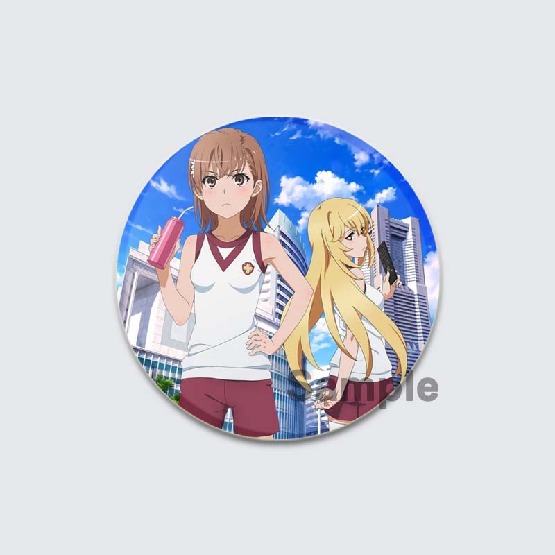 32/44/58 мм A Certain Scientific Railgun HD Брошь Значок Аниме Мультяшная Фигурка Мисака Микото/Ваннай Кинухо Круглые Демонстрационные Булавки Ювелирные Изделия Подарки