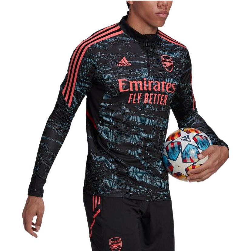 Adidas Arsenal Soccer Jerseys Men's Cyan Moderate Straight Fit HC1252