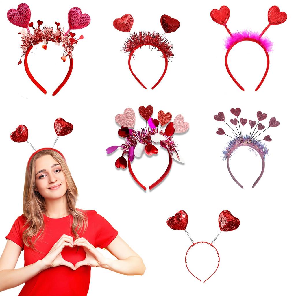 Представляем наш праздничный ободок с сердечками из пайеток на День святого Валентина