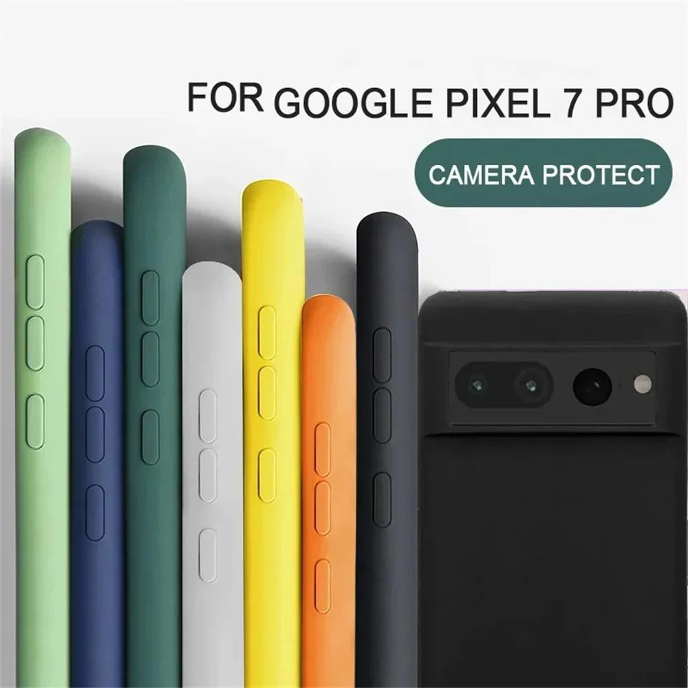 Роскошные Чехлы из Жидкого Силикона Мягкие Однотонные Для Google Pixel 9 9A Ударопрочные Чехлы Для Google Pixel 6 7 6A 7A Pixel 8 Pro 7A 7 Чехол