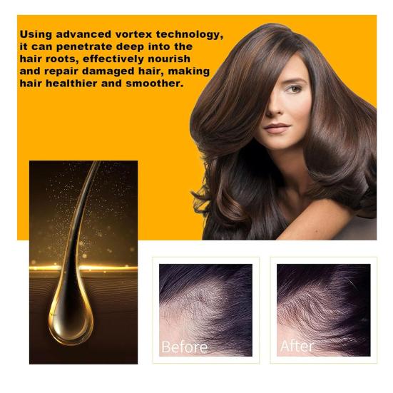 Вихревая палочка для роста волос Электротерапевтический стержень Питает корни волос Вихревая расческа Эффективное поглощение Вихревая расческа Удобная портативная щетка для волос