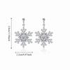 Imitating Pearls Crystal Snowflakes Earrings Silver Zircon Dangle Earrings  Girl