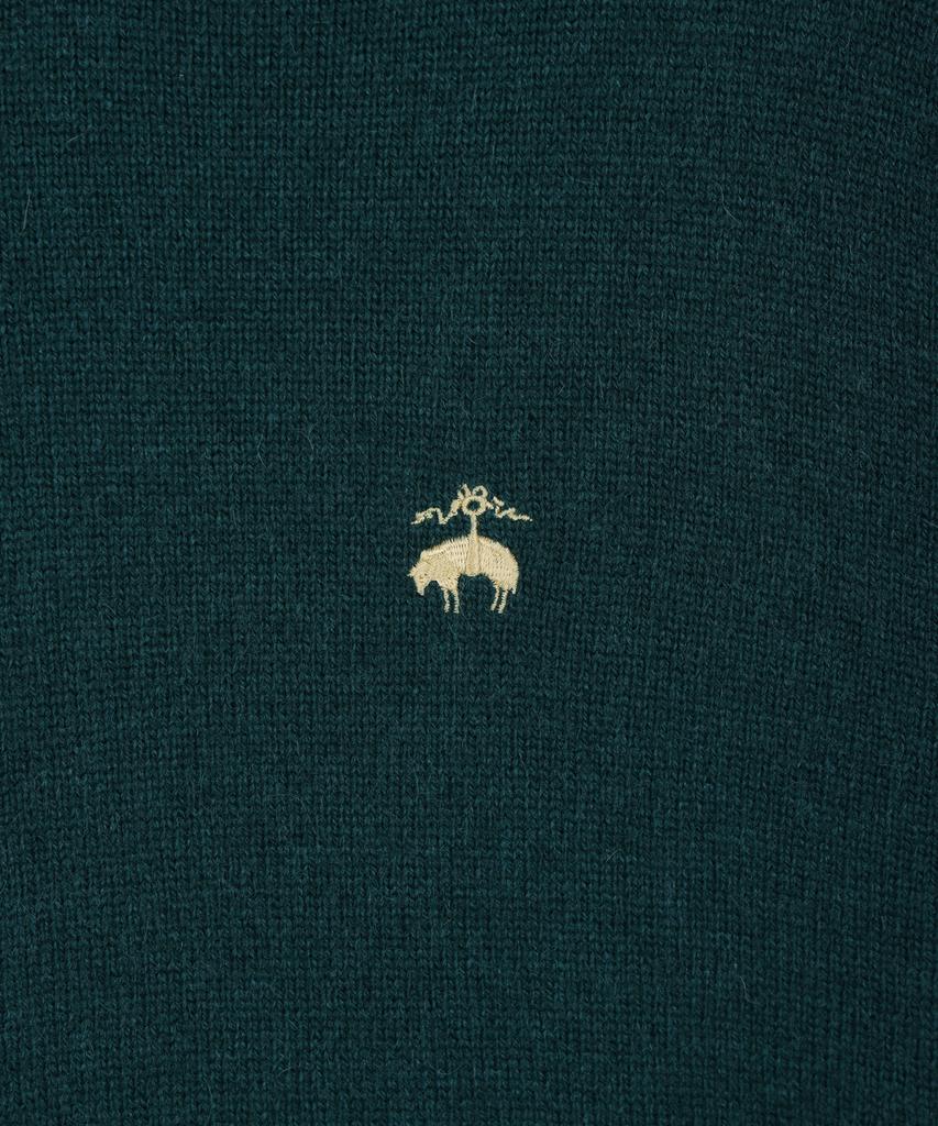 BROOKS BROTHERS [Heritage] Wool Cashmere Solid Sweater (Dark Green) (Bbwrmhg412)