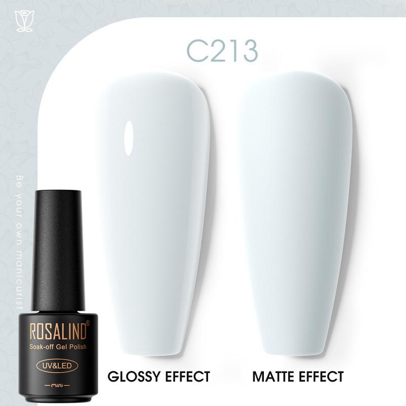 ROSALIND Красочный гель-лак для ногтей, блестящий гибридный лак, полуперманентный лак для ногтей, матовый верхний базовый слой, гель-лак для ногтей