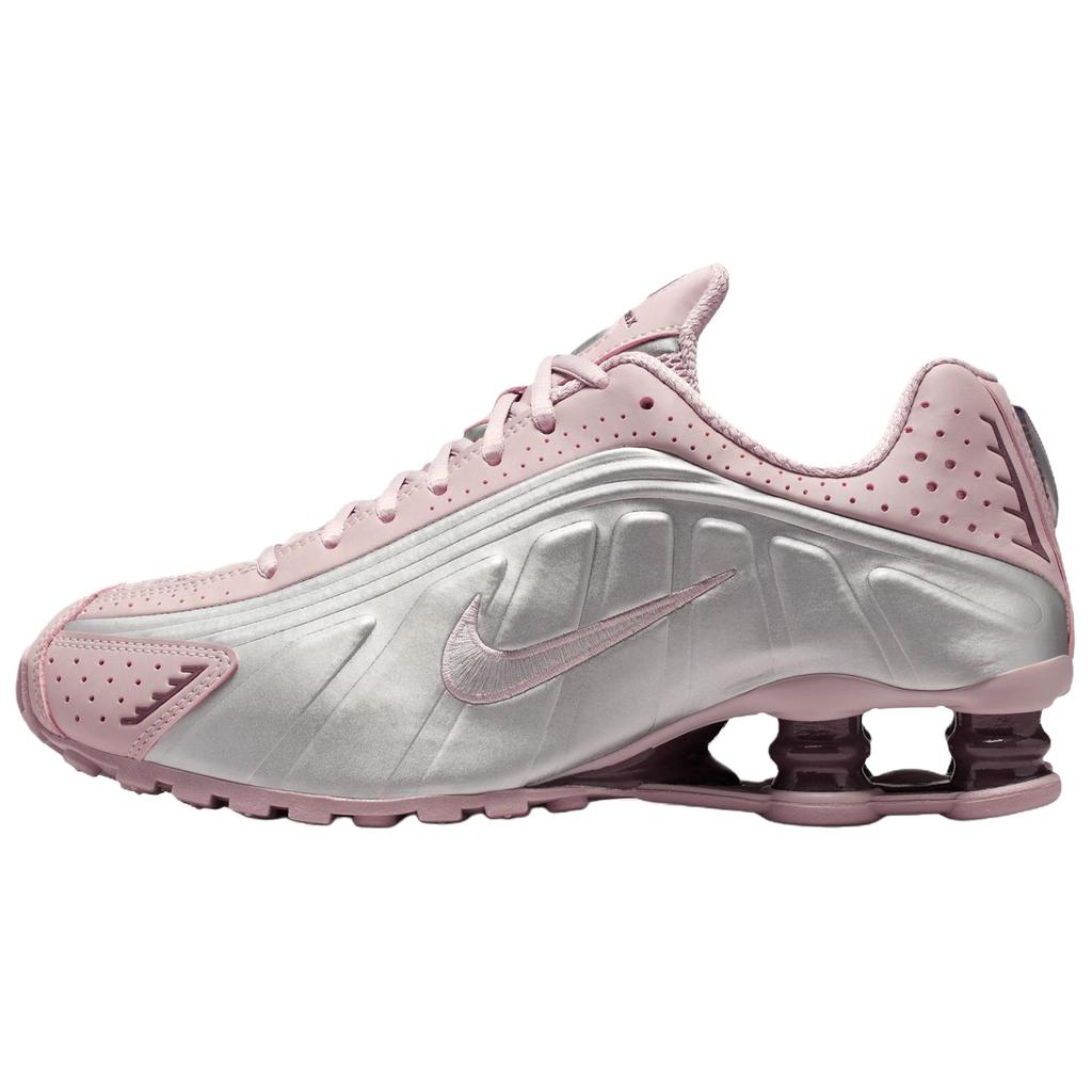 Nike Женские беговые кроссовки Shox R4 Розово-серебристые AR3565-601