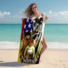 Personalized customized proof beach towel with Hulk Hogan pattern - soft, absorbent,quick-drying,perfect swimming,camping&bathing