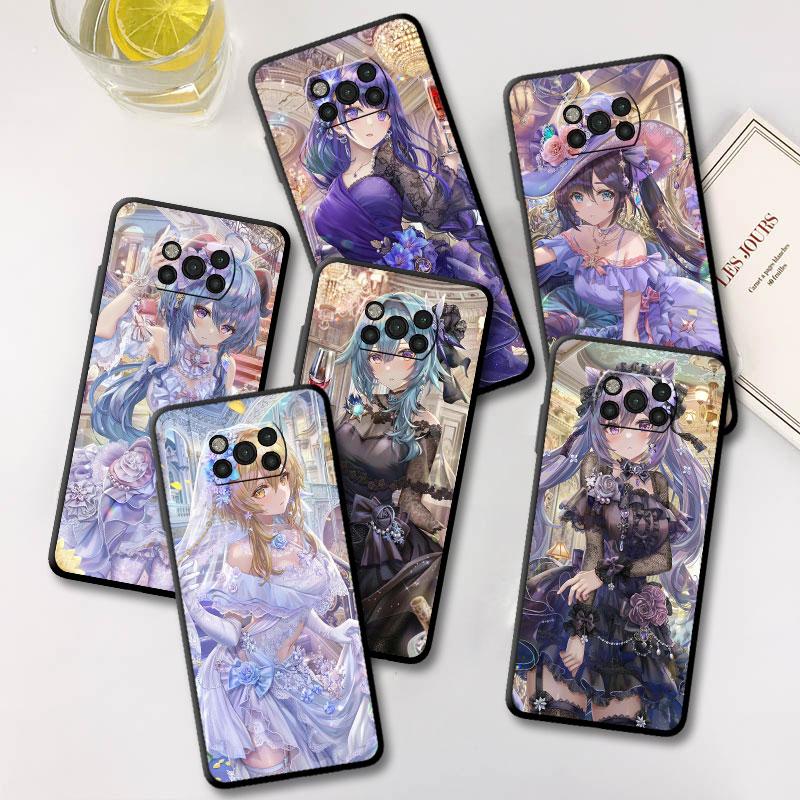 Чехол для Xiaomi Mi Poco X3 NFC X4 Pro F3 M3 C40 F4 GT M5 M4 F1 11 Lite 11T 10T 9T силиконовый чехол для телефона Genshin Impact Girl Funda
