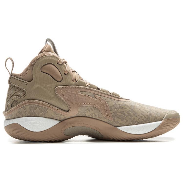 Li Ning Баскетбольные кроссовки Yushuai 19 Nuclear Core, средняя высота, мужские, коричневые, ABAV005-2