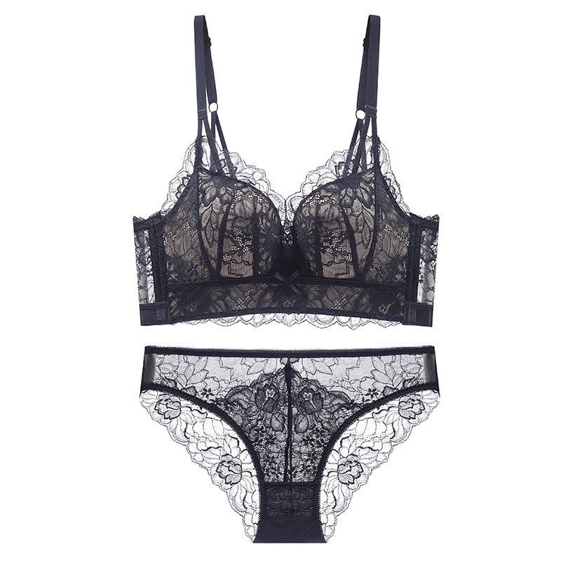 Кружевной Спинка Сексуальный Поддерживающий Бюстгальтер - Беспроводной, Боковая Поддержка, Летний Тонкий