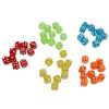 50Pcs 6 Sided Game Dice Set Round Corner Translucent Dice for Board Games Math Games