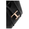 Tods T Timeless Металлическая подвеска T Кожаная Сумка Женские сумки Черный XBWTSBA0000Q8EB999