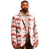 Men's Ugly Christmas Corduroy Warm Pocket Suit Jacket Cardigan Men's Casual Suit