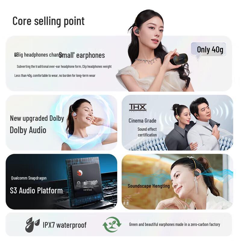 Cleer Clip Open-Ear Wireless Earbuds