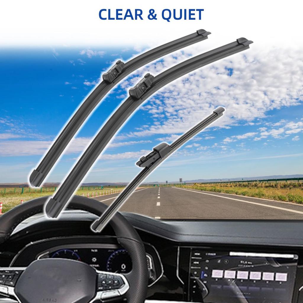 3 шт. для SKODA Yeti 2009-2019 24 "19" 11 "передние и задние щетки стеклоочистителя лобовое стекло резак для окон аксессуары 2013 2014 2015 2016 2017 2018 2019