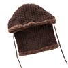 Autumn Winter Hat Men's Women's Knitting Hats & Caps Wool Cycling Cold Protective Ear Cap Fried Dough Twists One-piece Plush Thickened Pullover Hat