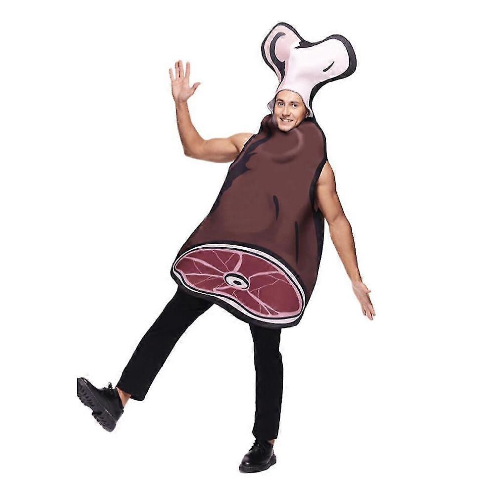 Halloween Party Adult Women's And Men's Ham Meat Cosplay Jumpsuits Costume