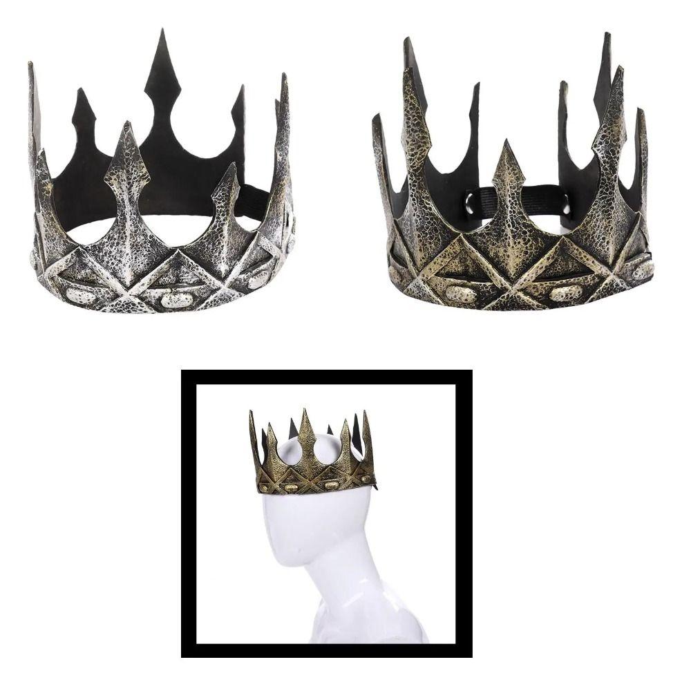 Vintage King Crown Medieval Halloween Costume Headwear Cosplay Headdress Stage Performance