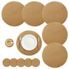 Set of 6 Round Braided Table Mat Washable Placemats Non Slip Heat Resistant for Kitchen Dining Tables Pad With 6Pc Cup Coasters