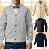 Casual V Neck Long Sleeve Knit Cardigan Mens Vintage Jacquard Solid Color Slim Sweatercoats Autumn Fashion Buttoned Knitted Coat