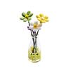 Miniature Dollhouse Accessories for Dollhouse Furniture, Glass Vases with Resin Flowers Set Home Decorations