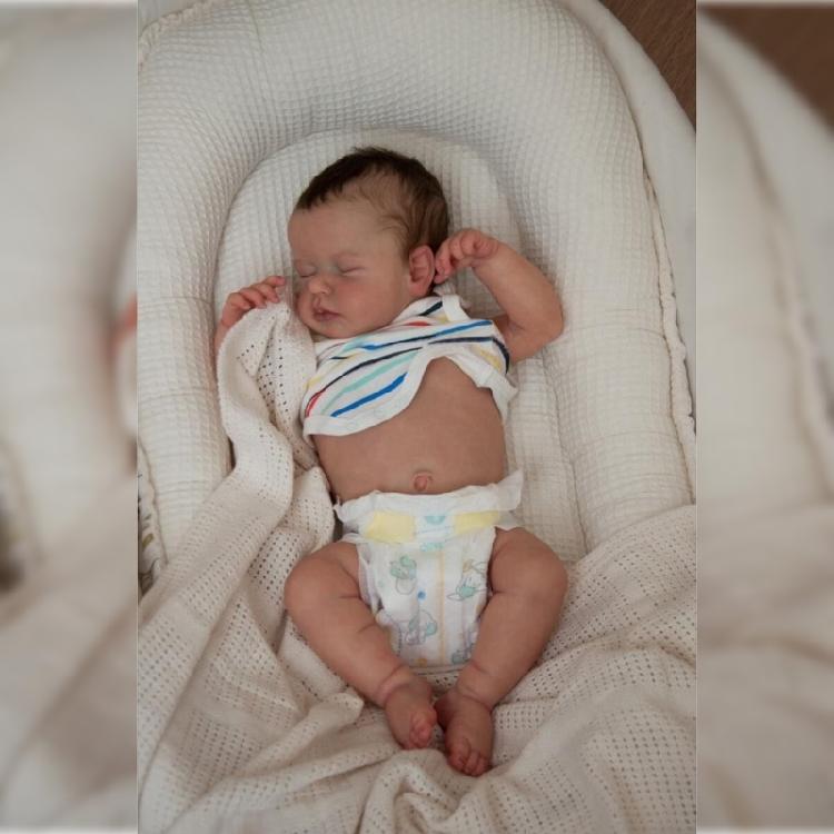 Реалистичная кукла Реборн, полностью виниловая, белая девочка, игрушка, новорожденная, 19 дюймов