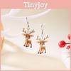 Christmas Deer Acrylic Earrings With Geometric Design For Holiday Party Wear