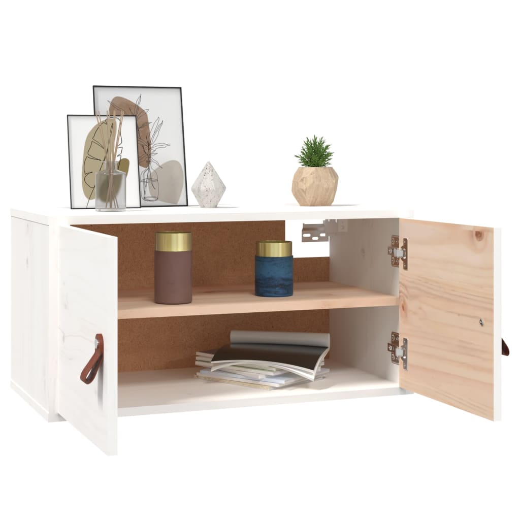 Wall Cabinet White 60x30x30 cm Solid Pine Wood