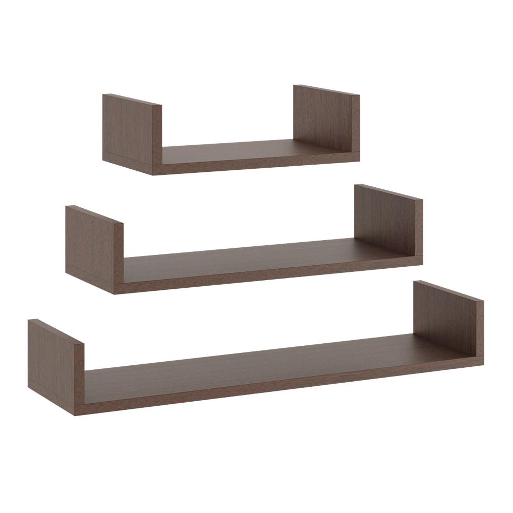Wall Hanging Shelves - 3 Pieces - No. 23 Gray
