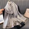 Women S Long Imitation Silk Scarf Warm Fashion Shawl For Autumn Winter