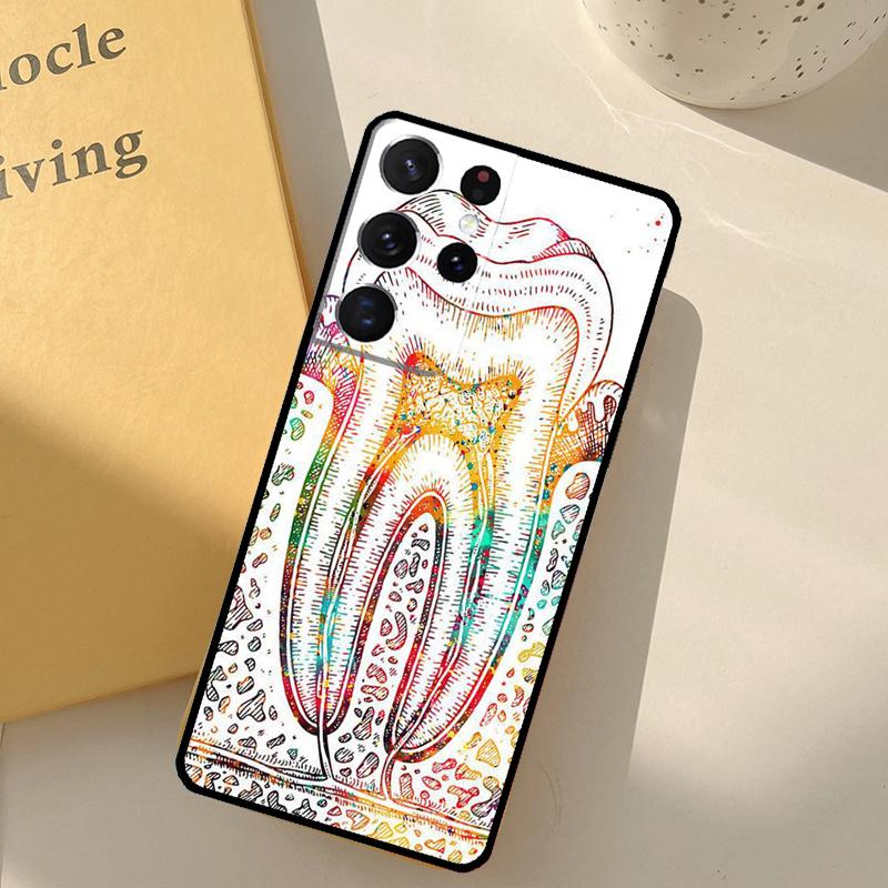 Чехол для телефона с рисунком зубов для стоматолога для Samsung Galaxy S23 S20 S21 S22 S24 S25 Ultra S9 S10 Plus S25 FE Защитный корпус