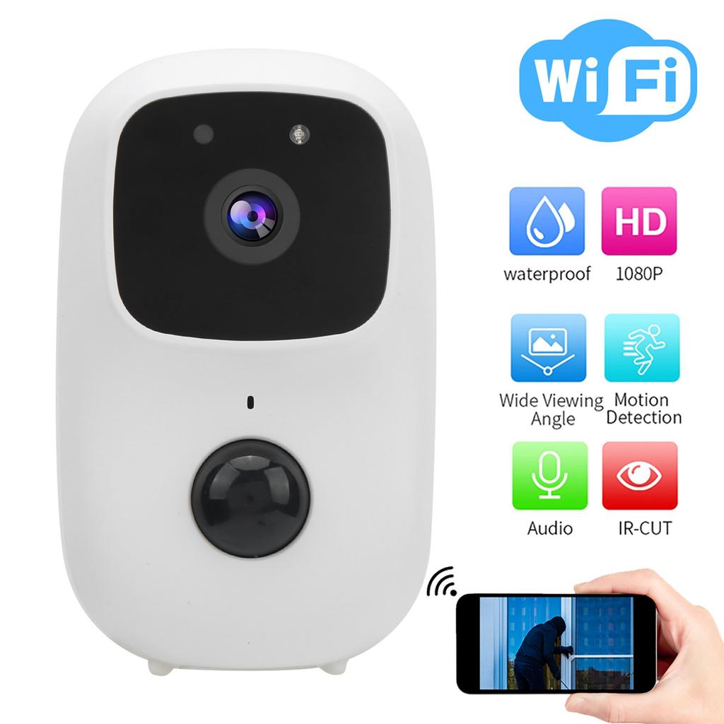 1080P WIFI Smart Doorphone Visible Camera Doorbell PIR Motion Detection IP65 Waterproof Dustproof