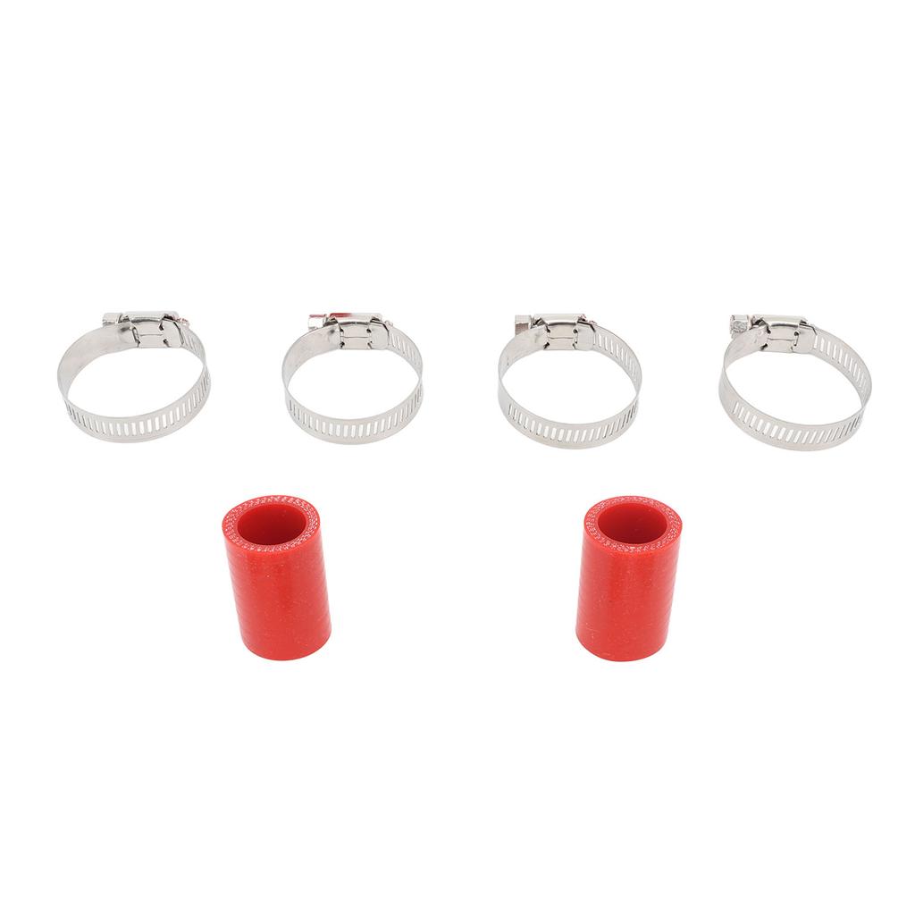 2Pcs 1in High Temp Pipe Clamps Connector Sturdy Exhaust Pipe Clamps Connector for Banshee 1987 to 2006 Red