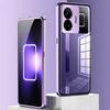 Роскошный чехол для Realme GT Neo 5 Чехол для Realme GT3 5G Capa Алюминиевый сплав Металлическая рамка Бампер Закаленное стекло Камера 360 Покрытие