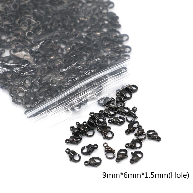 Semitree 25Pcs 9mm Stainless Steel small Lobster Clasps Hooks Bracelet Connectors for Jewelry Making Crafts Accessories Supplies