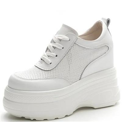 11 см натуральная кожа женские модные кроссовки на платформе с высоким скрытым каблуком танкетка прогулочная обувь свадебные туфли невесты теннисные туфли