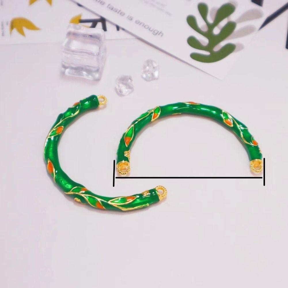 Enamel Peony Filigree Flower Bangle Bent Half Bracelet Women's Hand Bracelet  Jewelry Gifts